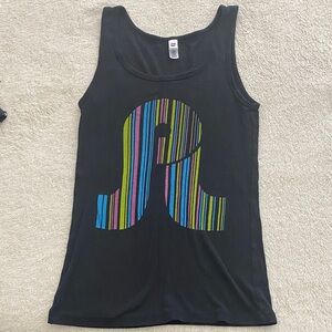 Pretty Lights Tank Top with Colorful Striped Logo